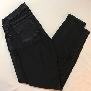Lucky Brand Charlie Skinny Black Coated Size 4/27
